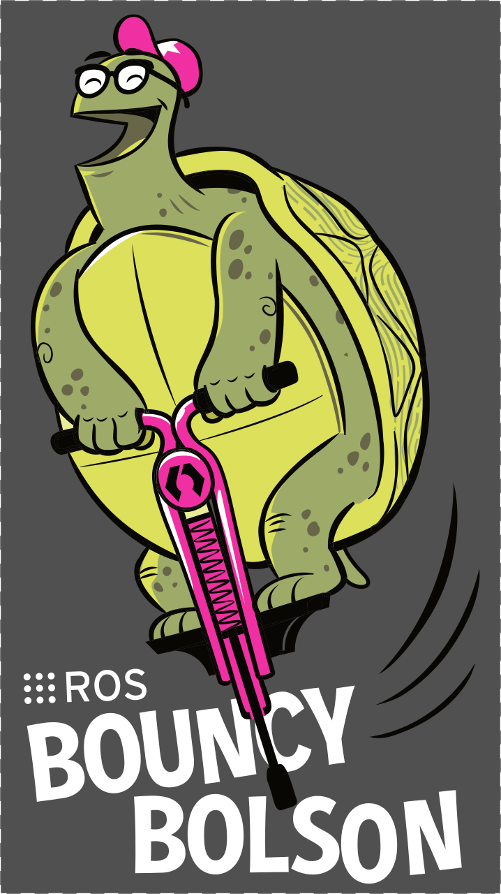 ROS Bouncy Bolson turtle logo