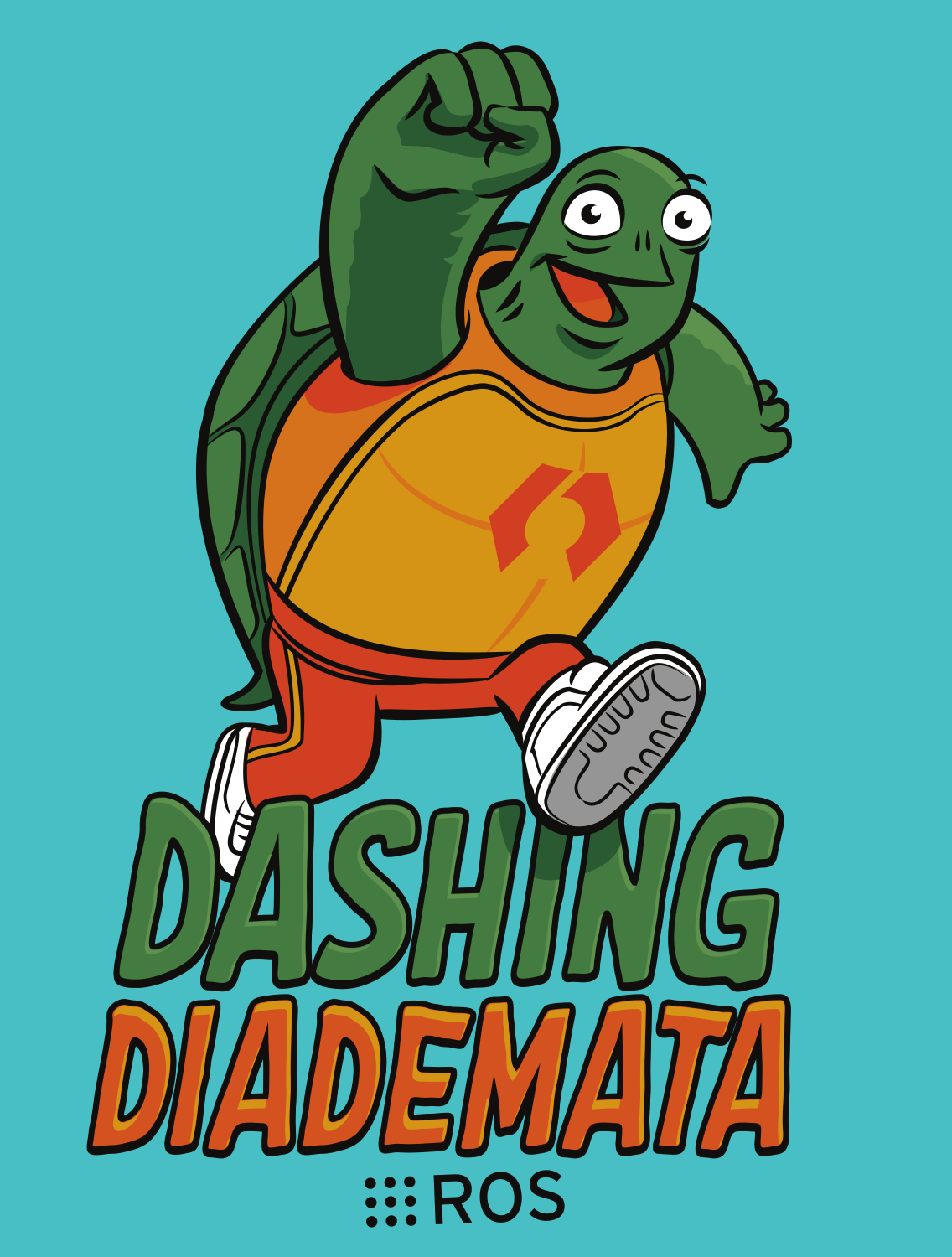 ROS Dashing Diademata turtle logo