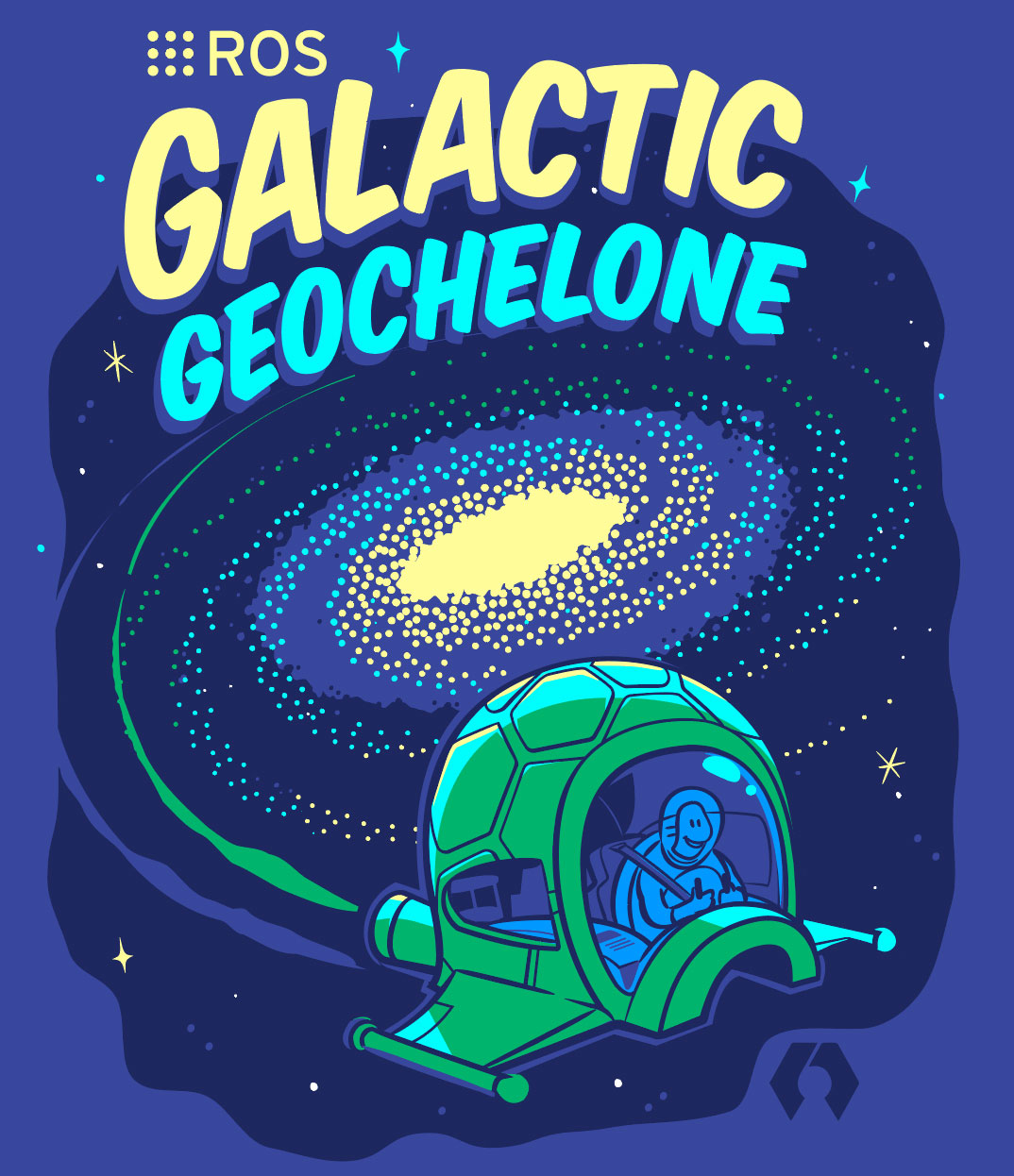 ROS Galactic Geochelone turtle logo