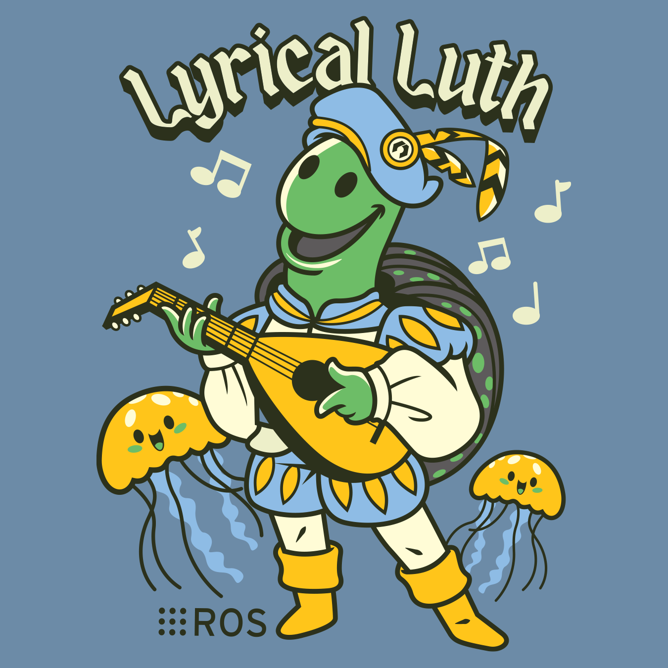 ROS Lyrical Luth turtle logo